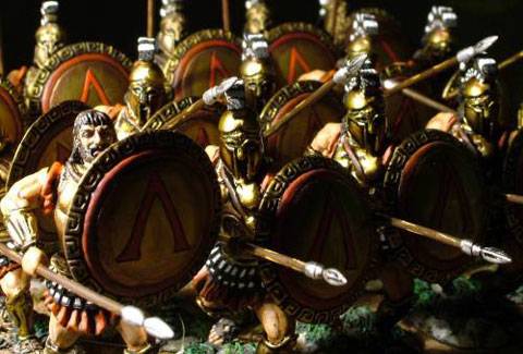 Diorama de Leonidas y sus 300 Hoplitas
