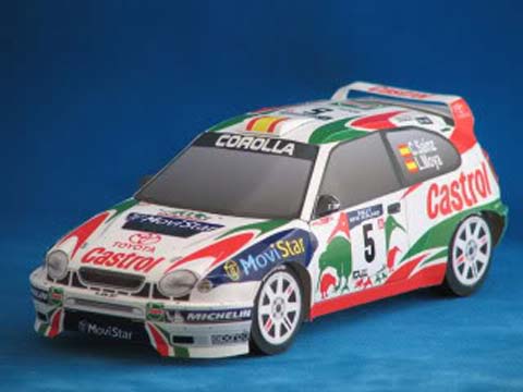 Recortable Toyota Corolla WRC - 1998 NUEVA ZELANDA