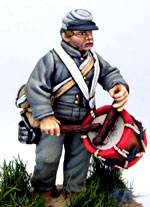 Soldado Confederado con Tambor  en 28 mm.