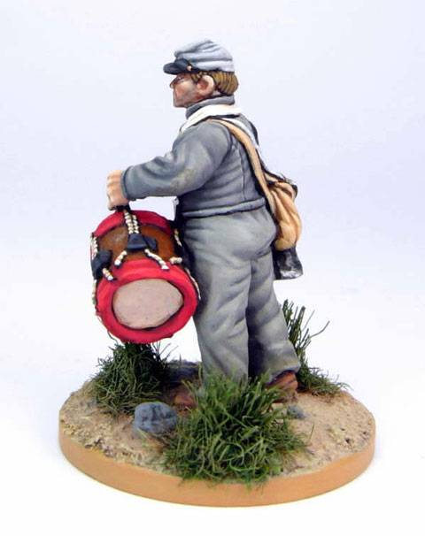 Soldado Confederado con Tambor  en 28 mm.  