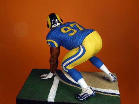 Modelado y pintura representando al jugador de Football americano Darell Scott