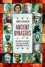 "Ancient Dynasties. The Families that Ruled the Classical World, circa 1000 BC to AD 750." (Dinastías Antiguas. Las familias que gobernaron el mundo clásico, alrededor del año 1000 aC a 750 dC.). 