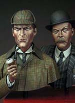 Bustos Sherlock Holmes y Dr. Watson - Escala 1/12
