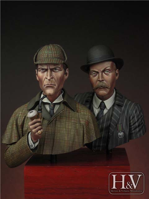 Bustos Sherlock Holmes y Dr. Watson - Escala 1/12