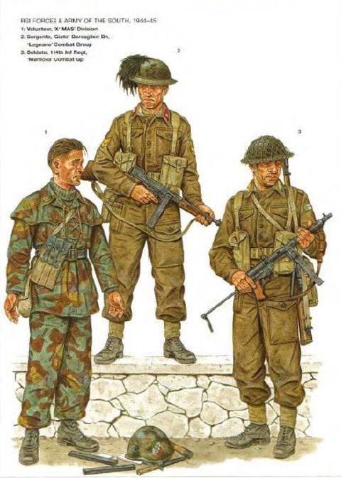 Fuerzas RSI y Ejército del Sur 1944 - 1945