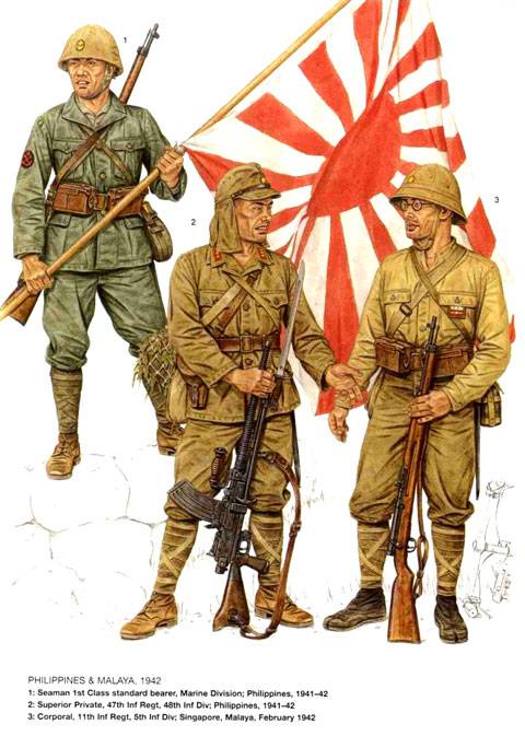 Ejercito Japones en Filipinas y Malaya 1942