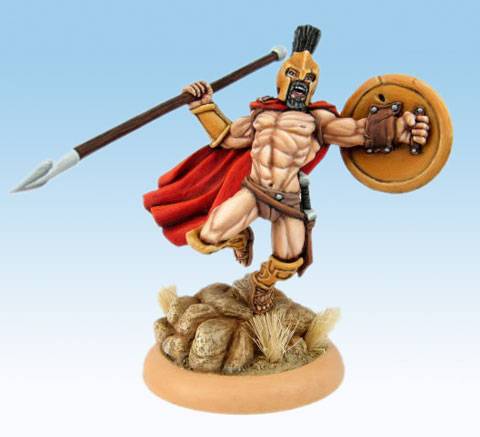 Figura de Leonidas de la Casa de miniaturas Tales Of War a escala 28 mm 