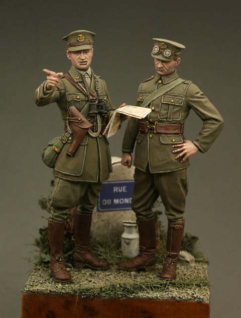 Teniente y Private - The Marne 1914 - Escala 54mm