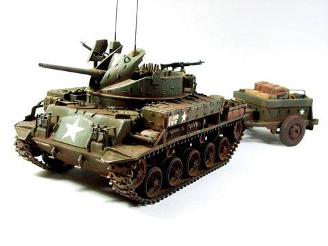 El M42 “DUSTER” fue diseñado como cañon antiaereo sobre el chasis del tanque M41