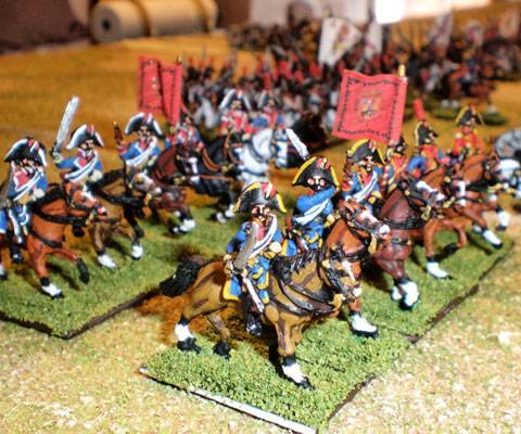 Regimiento de Dragones españoles cargando