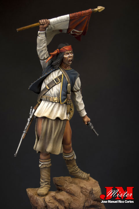  Bravo guerrero Apache durante el combate - Escala 75mm