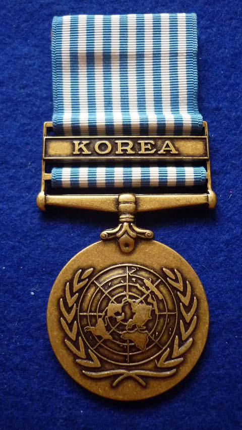 Medalla de la ONU para las actuaciones durante y tras la guerra de Corea.