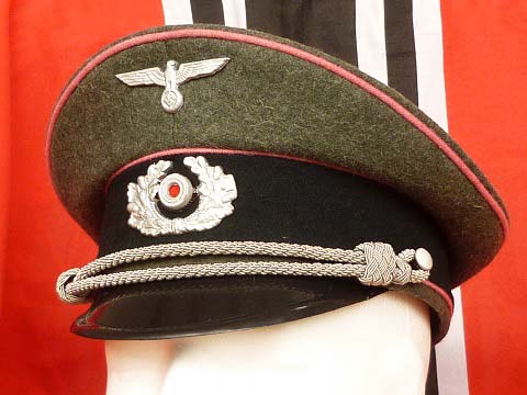 Reproducción de gorra de oficial de las Panzer de Ejército Alemán. 