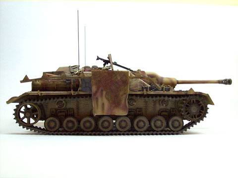 Representación del carro Sturmgeschütz IV del ejercito alemán durante la segunda guerra mundial. 
