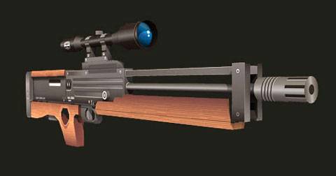 Recortable de Papel del Walther WA 2000 - Rifle de Francotirador