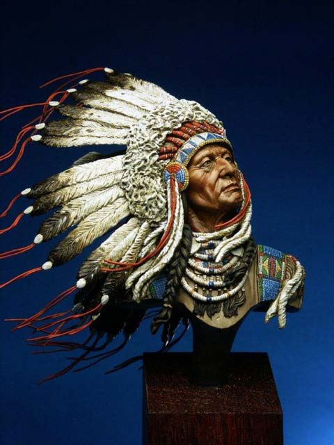 Busto Jefe Oglala - Escala 200mm