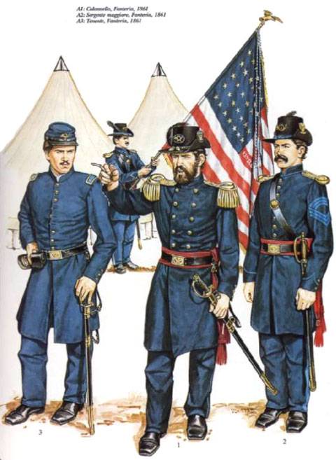 1 Coronel de Infanteria en Uniforme de Gala- 1861 2 Sargento Mayor de Infanteria en Uniforme de Gala- 1861 3 Teniente de Infanteria en Uniforme de Gala- 1861
