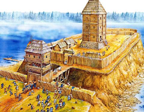 Castillo Teuton en la Primitiva Prussia recibiendo un Asedio