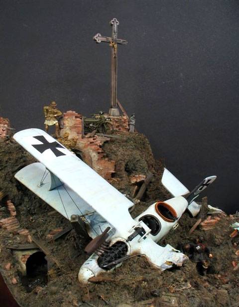 avion aleman de la primera guerra mundial derribado en plena ciudad