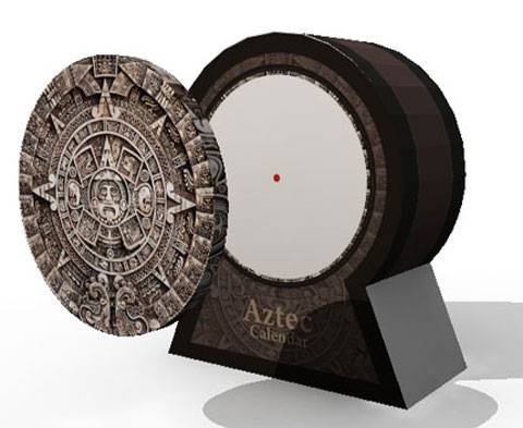 Recortable de Papel de un Calendario Azteca