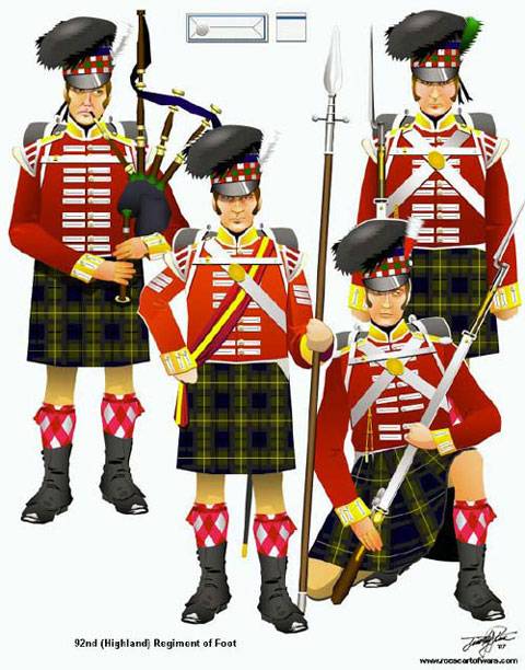 92 nd - Highlanders - Regimiento Of Foot.