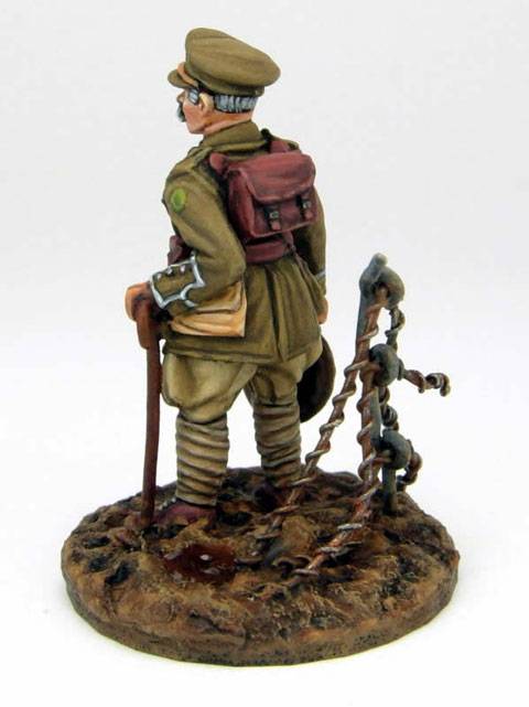Oficial britanico durante la Primera Guerra Mundial de la casa de miniaturas Paul Hicks Figures a escala 28 mm