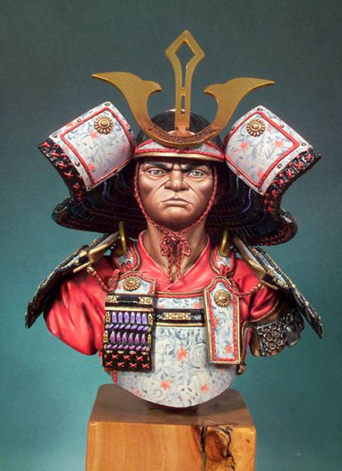Busto de un Guerrero Samurai 