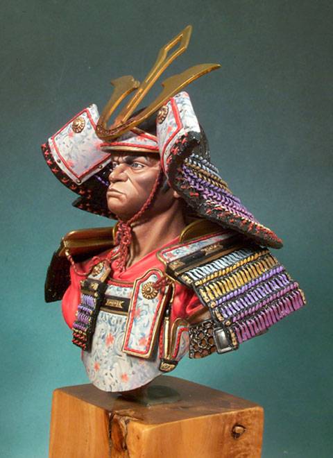 Busto de un Guerrero Samurai 