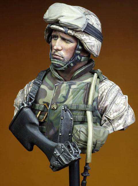 Busto de un Marine de los Estados Unidos en Iraq - 2004