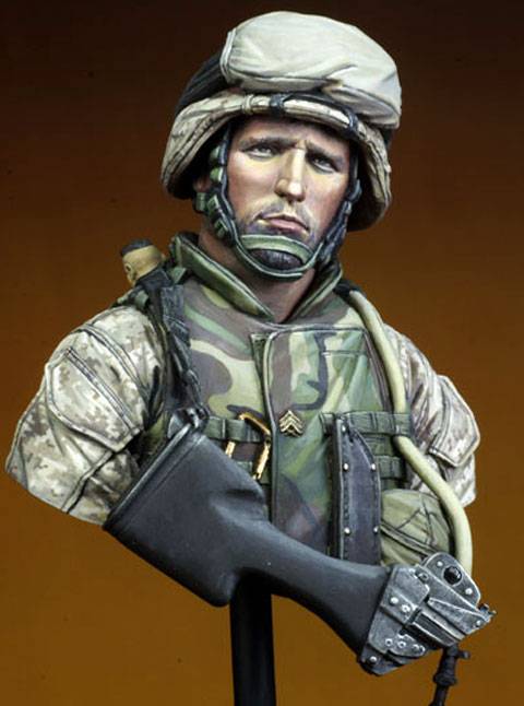 Busto de un Marine de los Estados Unidos en Iraq - 2004