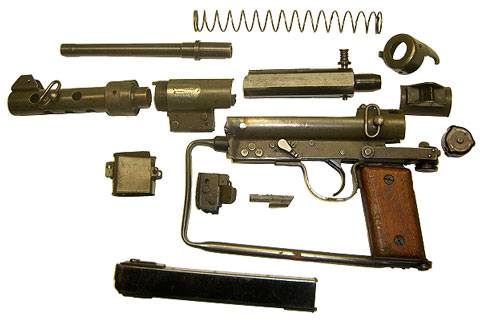  Carl Gustav M/45 o Swedish-K SMG despiezado