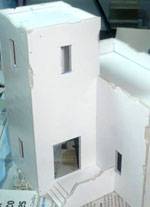 Casa Arabe fabricada en Carton PLuma - Escala 28 mm.