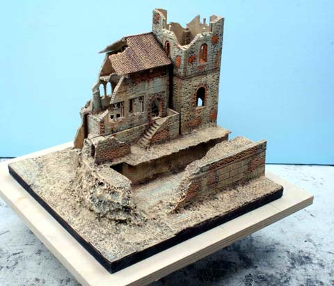 Tutorial - Aplicación de hierba en un Diorama - Casa en Ruinas Abandonada. 