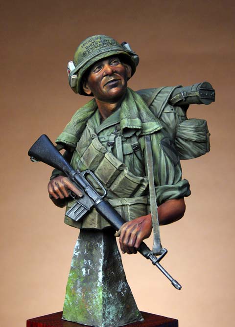 Busto Trooper, 1st Cavalry Division (Airmobile) Vietnam 1970 - Escala 1/9