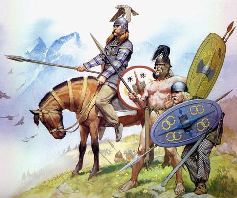 Ataque de los Galos a los Romanos