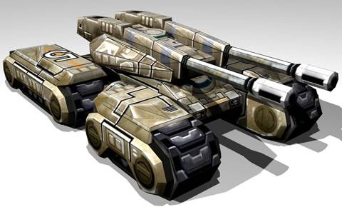 recortables de papel o cartulina del tanque Mammoth tank de Command Conquer