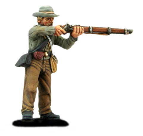 Soldado Confederado Disparando - Escala 28mm