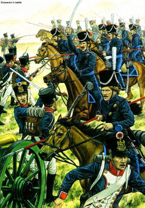 Caballeria Cosaca contra Infanteria de linea francesa. 
