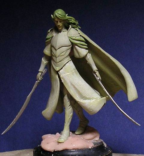 Figura de un Elfo modelado con masillas Milliput y Duro - Paso 6