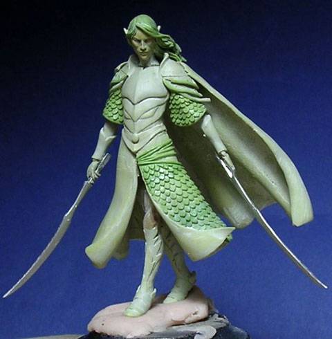 Figura de un Elfo modelado con masillas Milliput y Duro - Paso 8