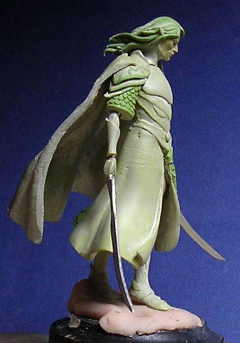 Figura de un Elfo modelado con masillas Milliput y Duro - Paso 9