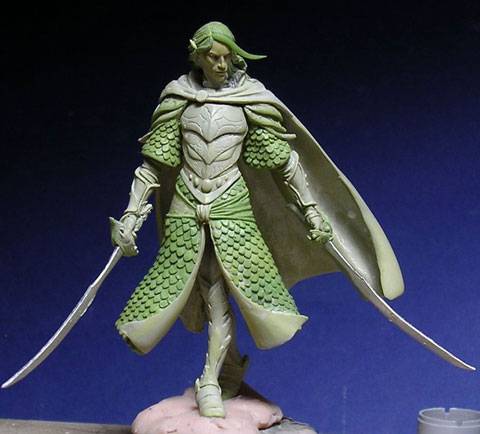 Figura de un Elfo modelado con masillas Milliput y Duro - Paso 11