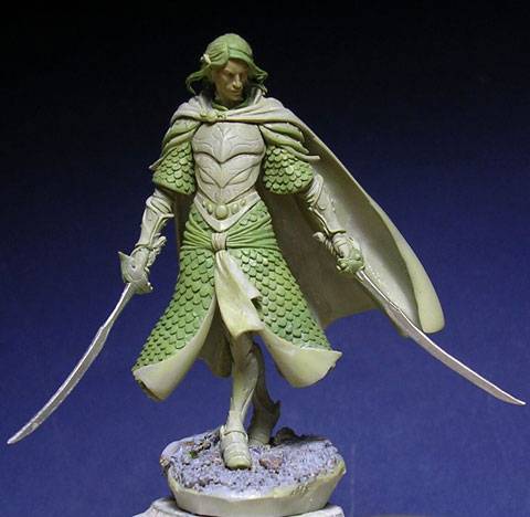 Figura de un Elfo modelado con masillas Milliput y Duro - Paso 13