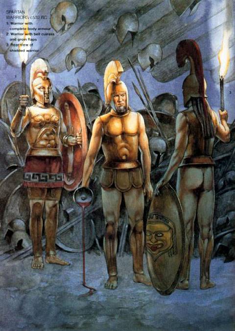 Guerreros espartanos - 530 d.C. 
