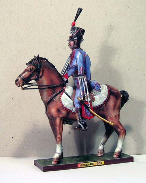 Recortable Papel Hussar a Caballo 1807