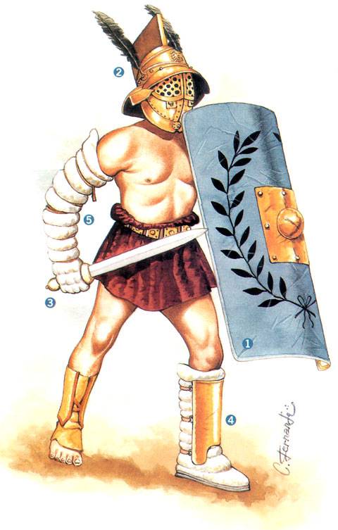 Gladiador tipo mirmidon/tracio