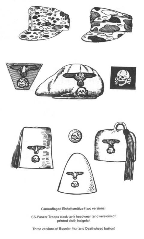 Gorras pertenecientes a las Wafen SS Alemanas. 