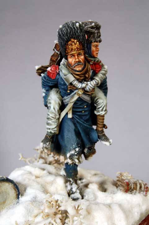 Granadero de la Guardia de Napoleon llevando a cuestas a jovencito Tambor - foto 4