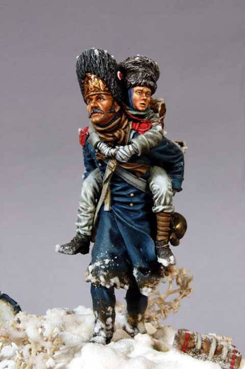 Granadero de la Guardia de Napoleon llevando a cuestas a jovencito Tambor - foto 5