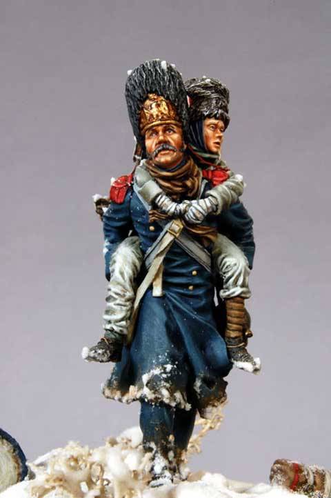 Granadero de la Guardia de Napoleon llevando a cuestas a jovencito Tambor - foto 6